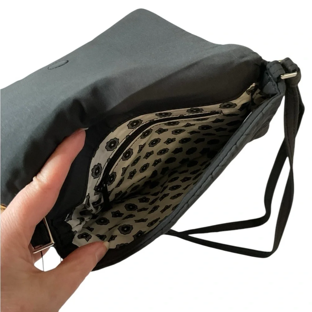 Vera Bradley Quilted Microfiber Small Flap Hipster Bag in Moonless Night